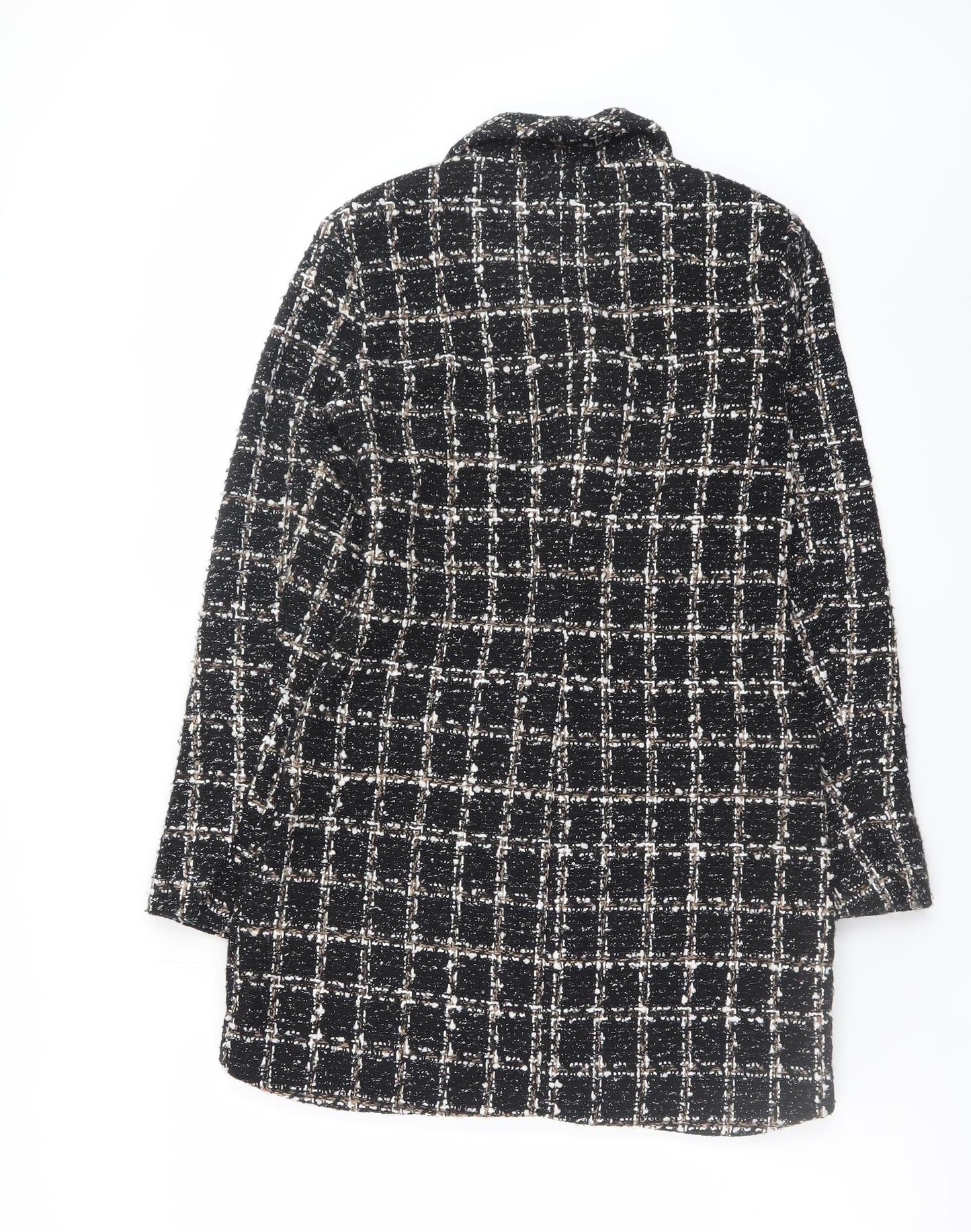 Abercrombie & Fitch Womens Black Tweed Check Blazer XS Petite