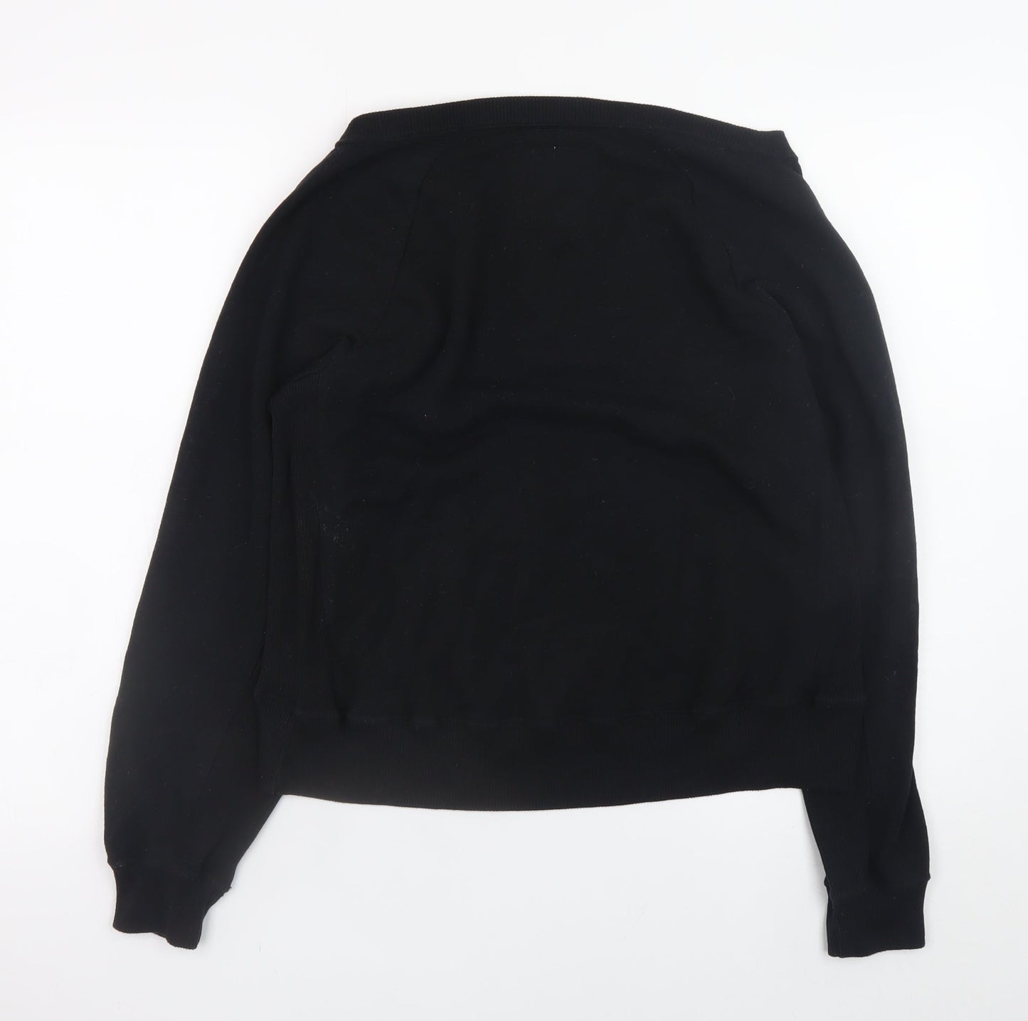 Hollister Women Black Small Pullover Sweatshirt Embroidered Logo