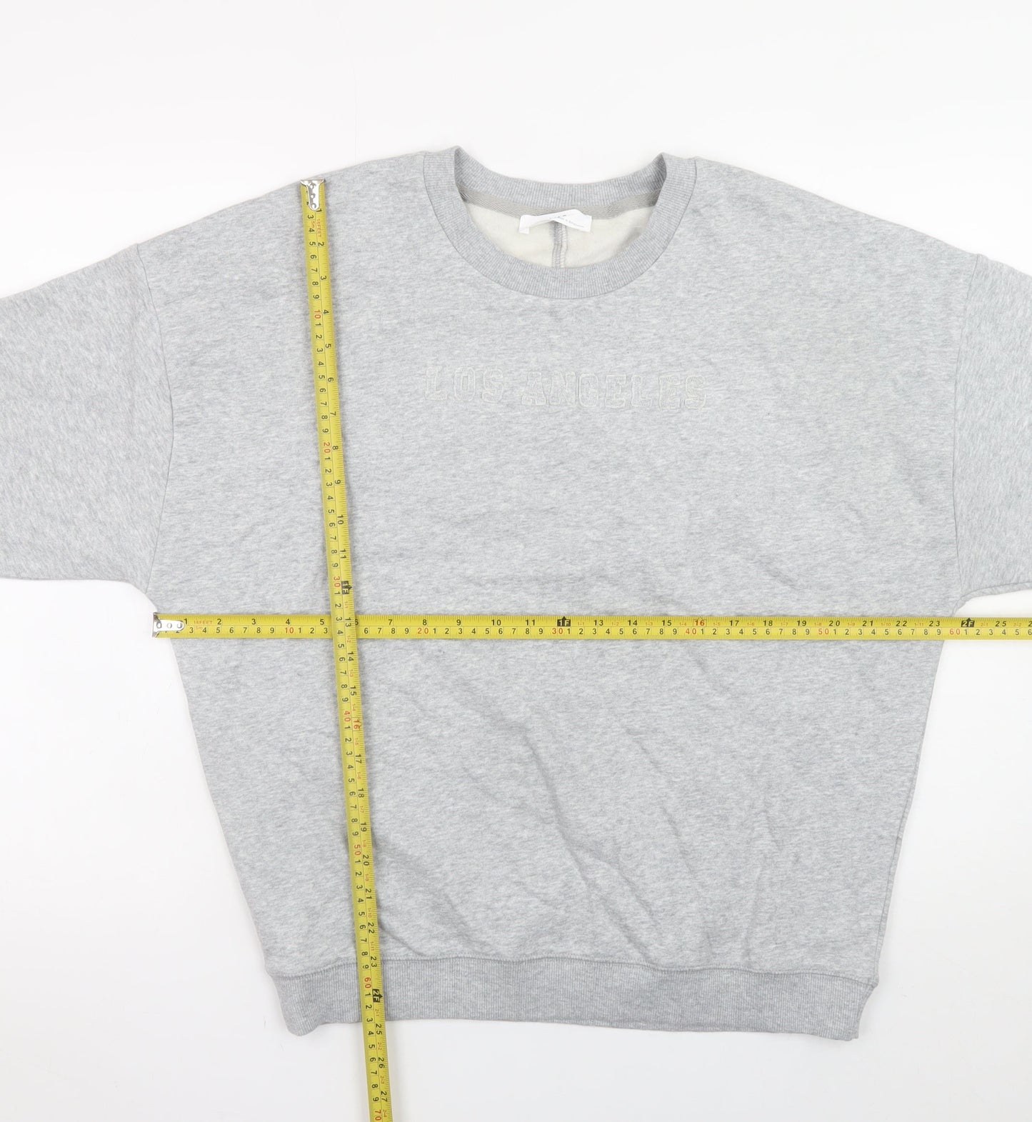 Marks and Spencer Men's Grey XS Los Angeles Embroidered Sweatshirt