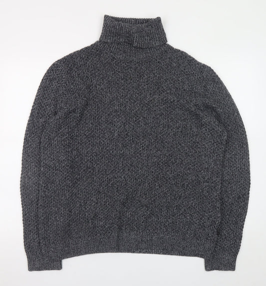 Ted Baker Men's Grey XXL Roll Neck Wool Jumper