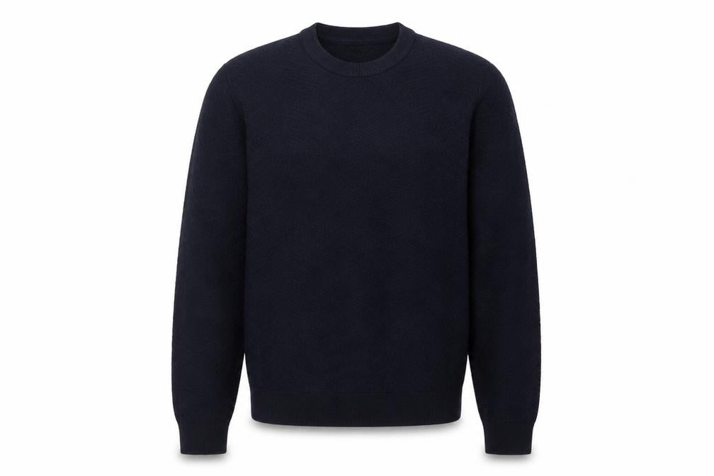 Marks & Spencer Men’s Blue Cotton Blend Crew Neck Jumper L
