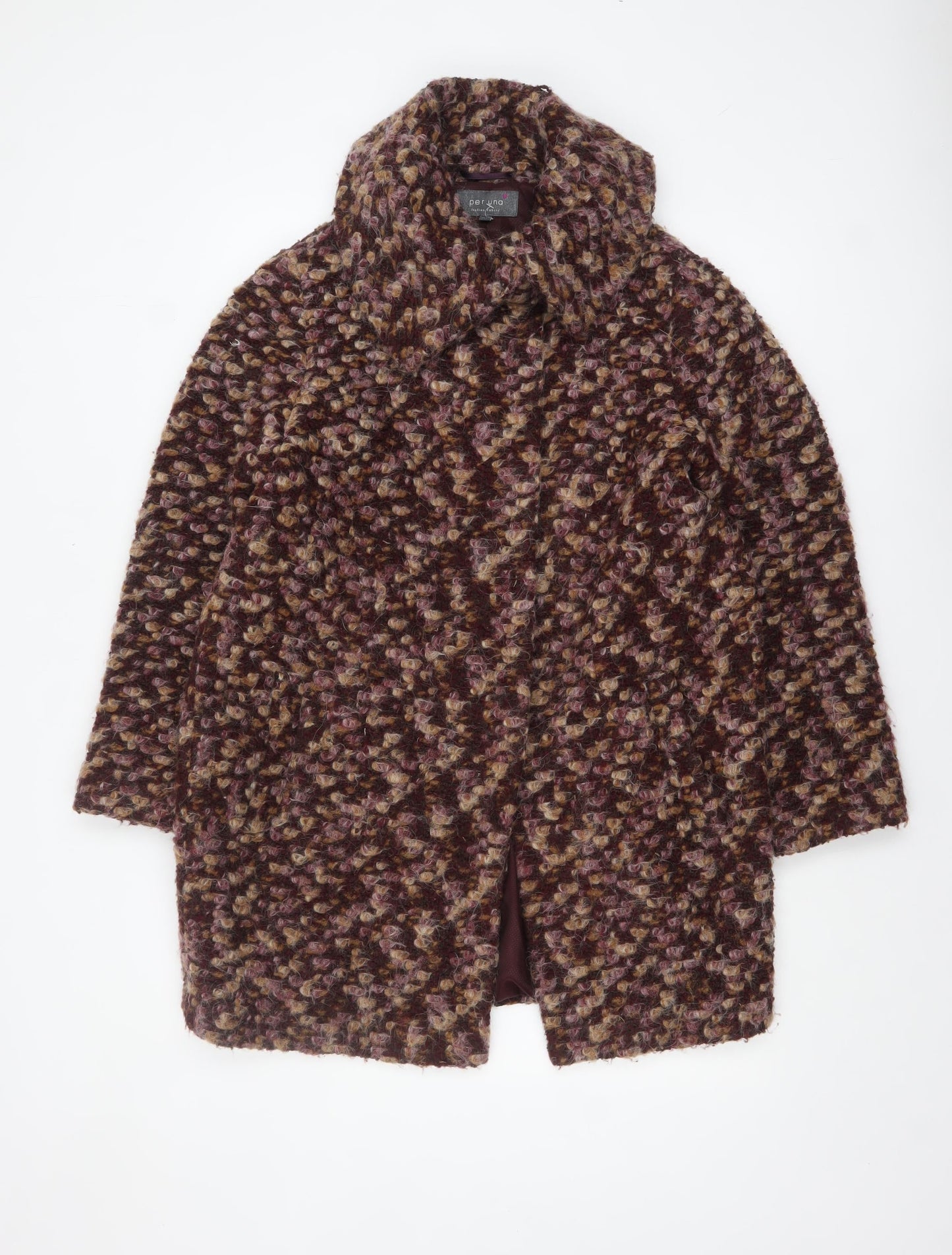 Marks and Spencer Per Una Women’s Brown Size 14 Wool Blend Overcoat