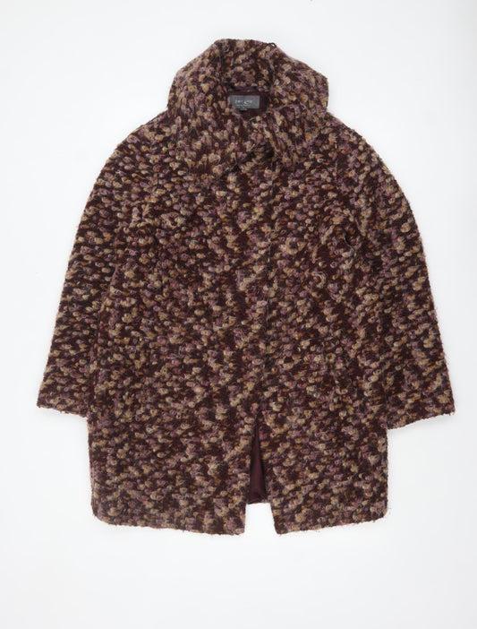 Marks and Spencer Per Una Women’s Brown Size 14 Wool Blend Overcoat