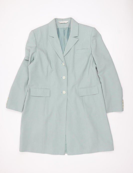 Modern Classics Women’s Green Long Buttoned Overcoat Size 18