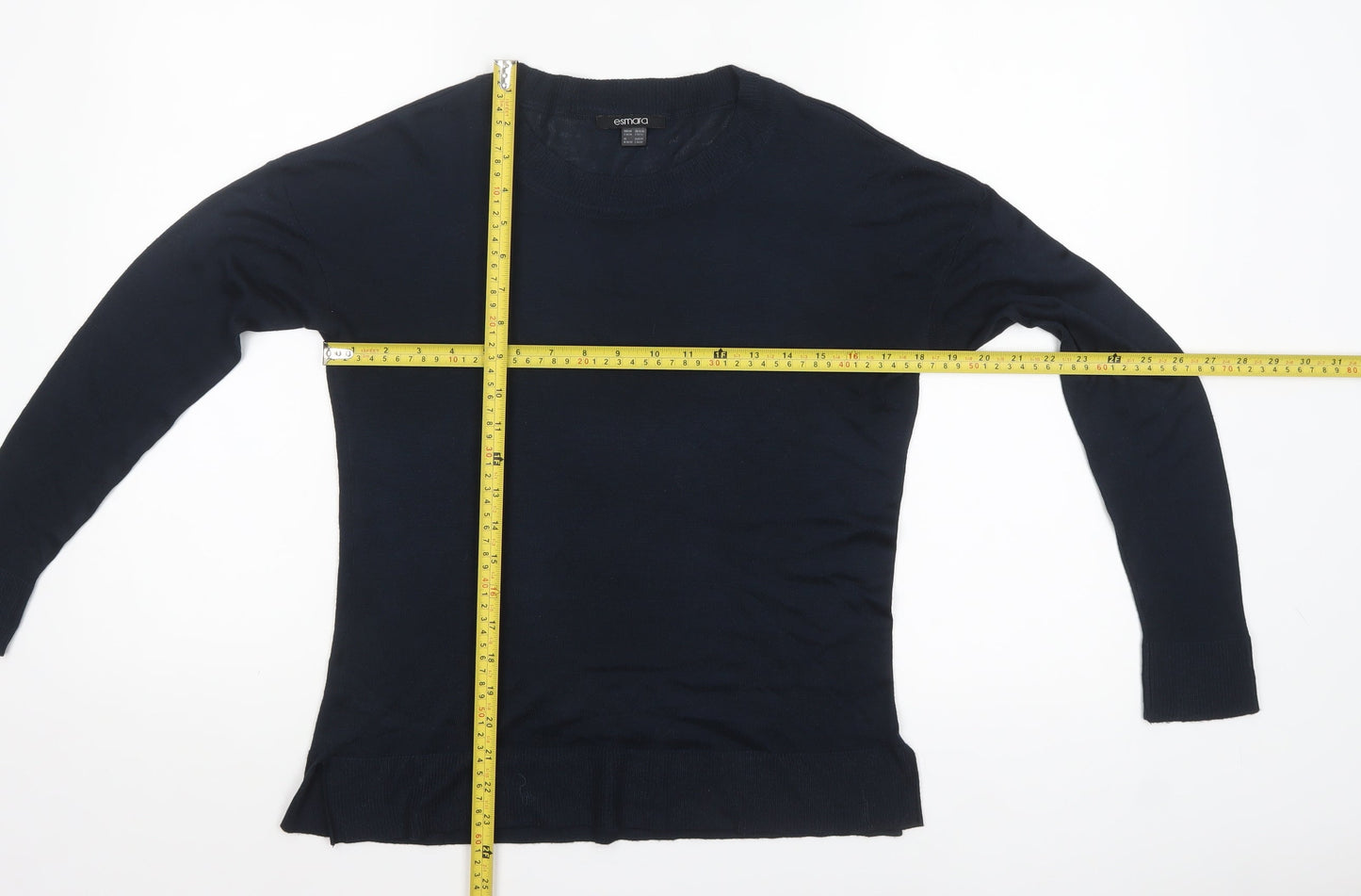 Esmara Women Blue Crew Neck Long Sleeve Pullover Jumper Size 10