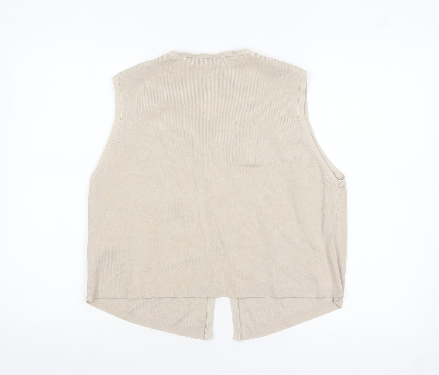 Primark Women’s Beige V-Neck Knit Sleeveless Vest XL