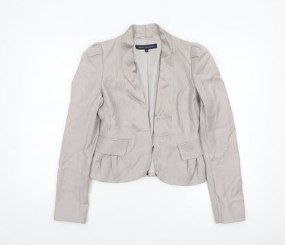 Additional front view of French Connection Women’s Beige Tailored Shawl Blazer, size UK 8