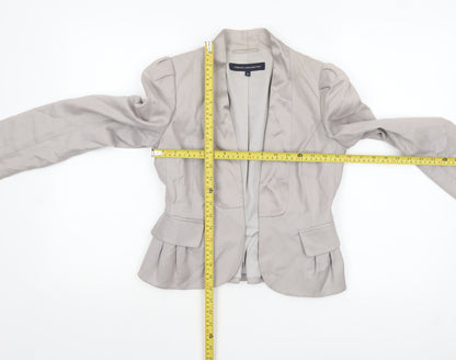 Back view of French Connection Women’s Beige Tailored Shawl Blazer, size UK 8