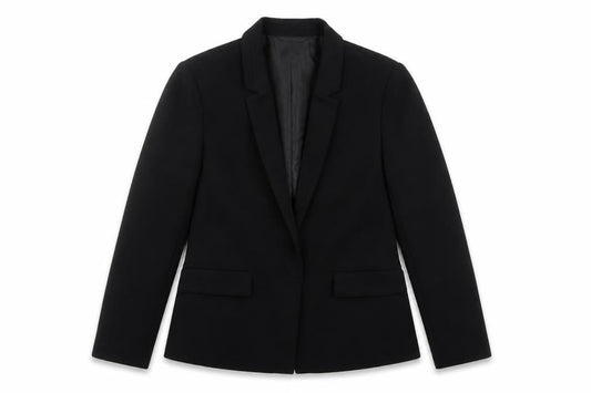Oasis Women Black Size 12 Single-Breasted Notch Lapel Blazer