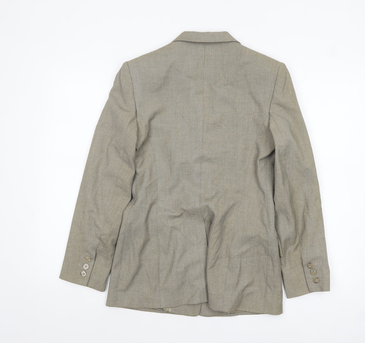 Next Women's Grey Single-Breasted Blazer Jacket Size 8 Classic Fit