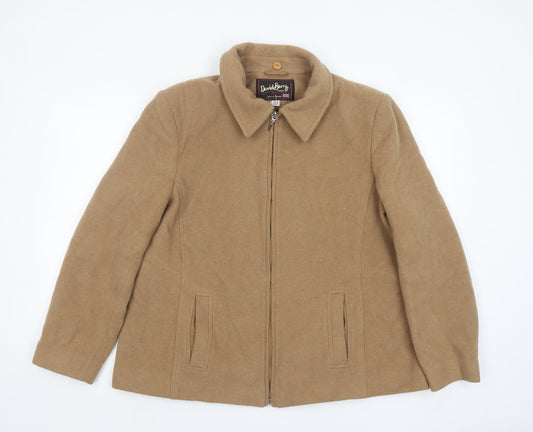 David Barry Women’s Beige Wool Blend Mid-Length Jacket UK 20