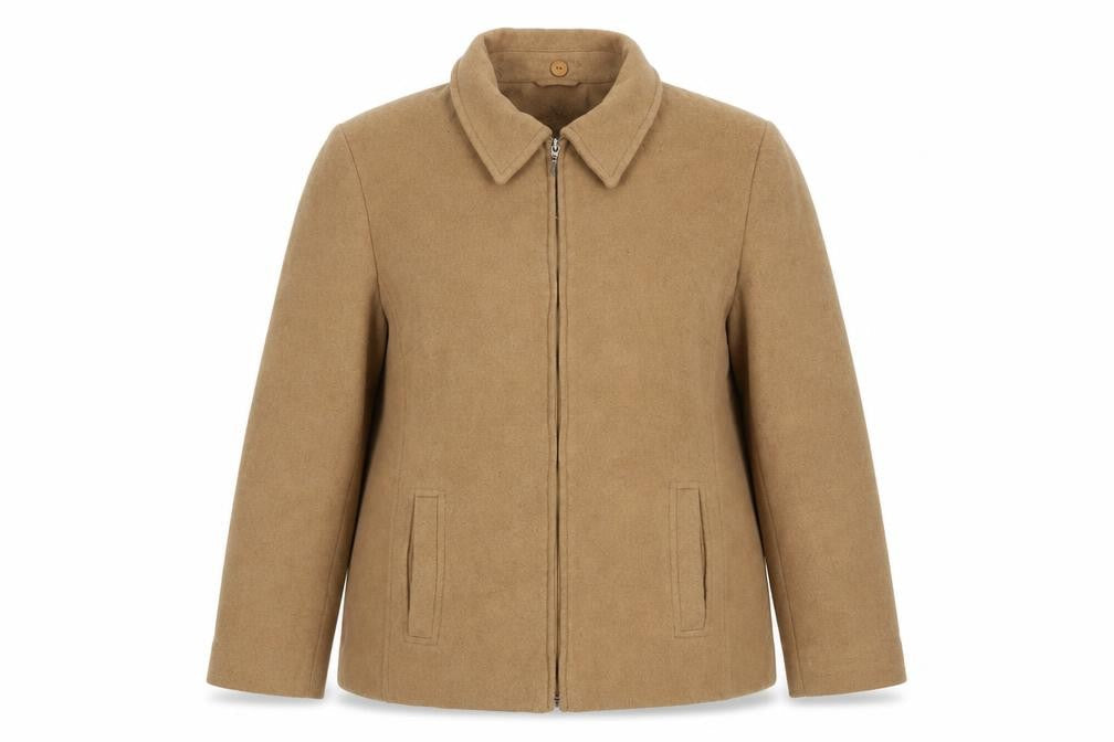 David Barry Women’s Beige Wool Blend Mid-Length Jacket UK 20