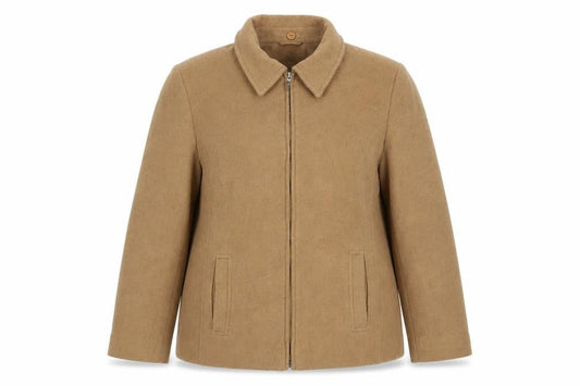 David Barry Women’s Beige Wool Blend Mid-Length Jacket UK 20