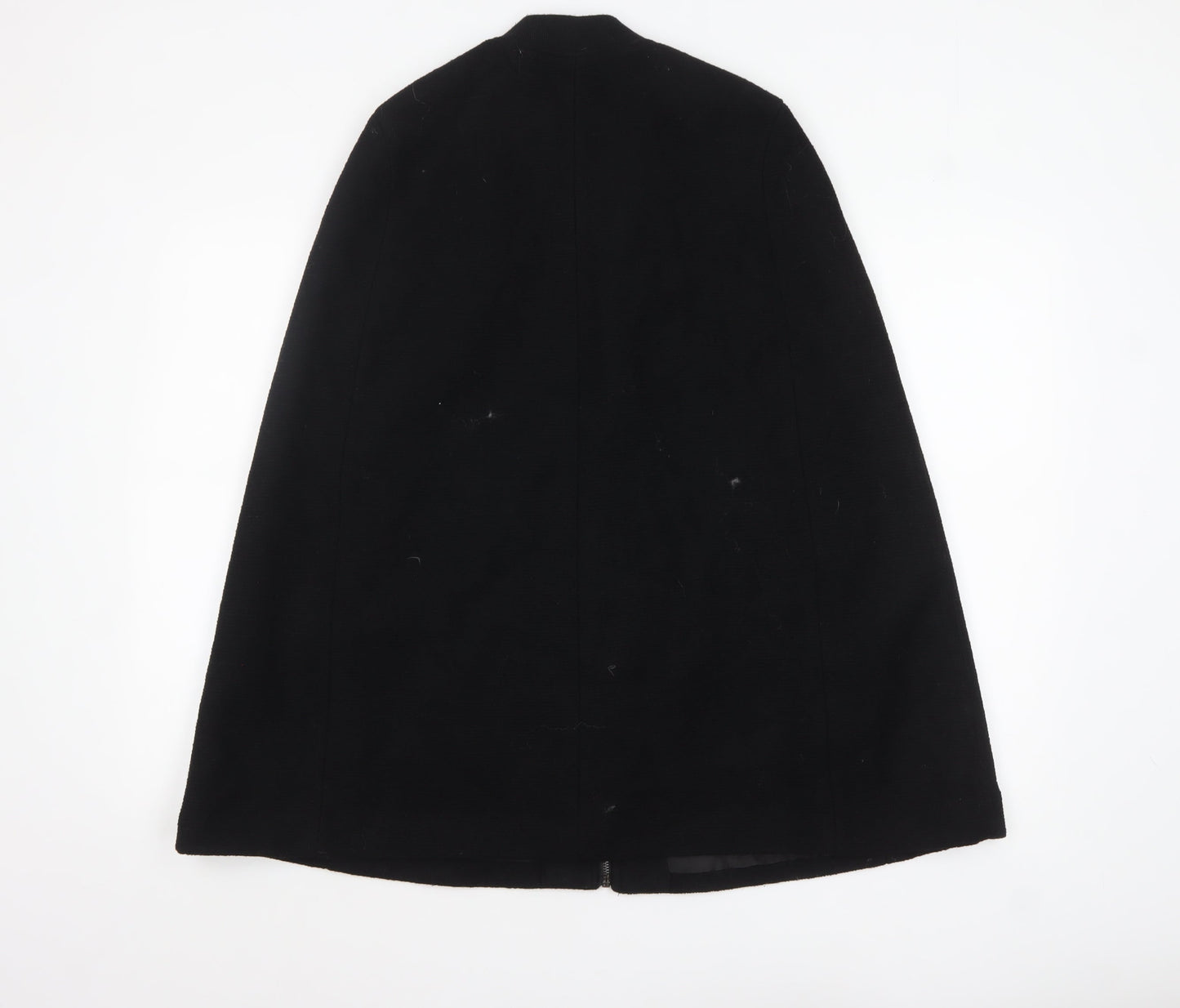 New Look Womens Black Wool Blend Cape Jacket Size 8
