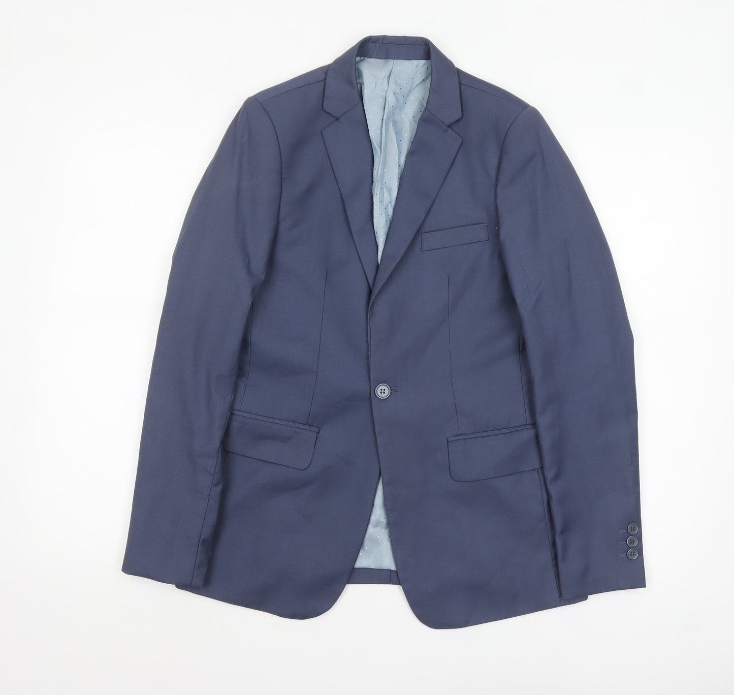 Paisley London Boys Blue Slim Fit Suit Jacket 14 Years Formal Two-Button