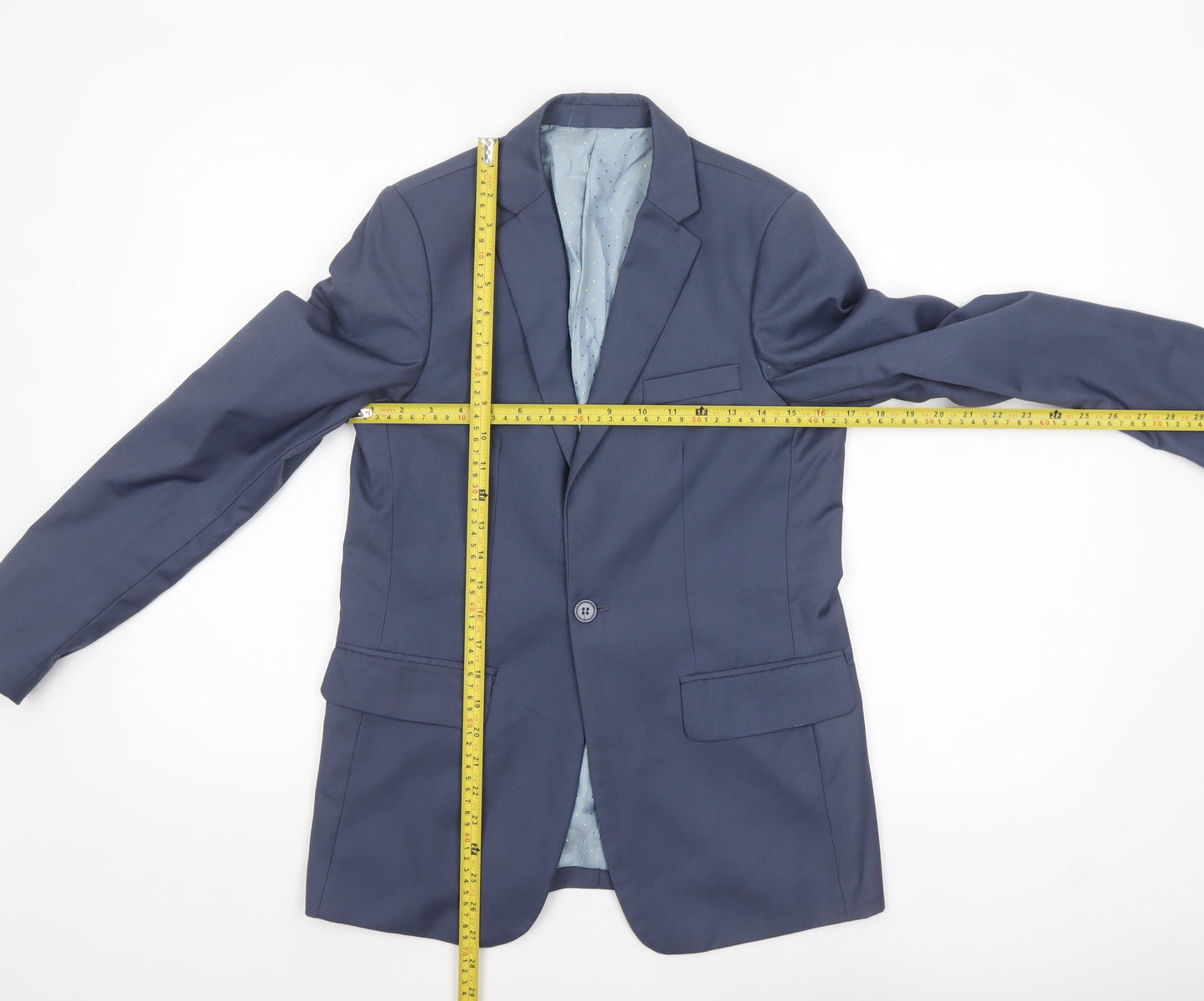 Paisley London Boys Blue Slim Fit Suit Jacket 14 Years Formal Two-Button