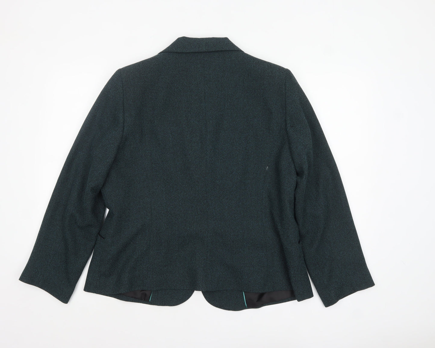Eastex Women's Green Single Breasted Blazer Size 18 Classic Fit