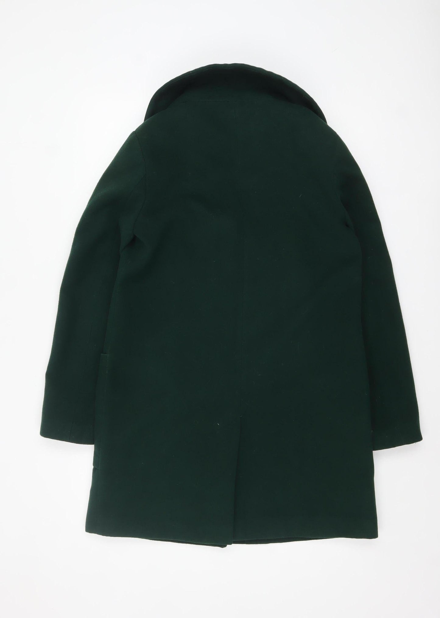 Marks and Spencer Women Green Size 8 Mid-Length Overcoat