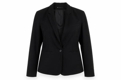 Y.A.S Womens Black Regular Fit One-Button Blazer Jacket Size L