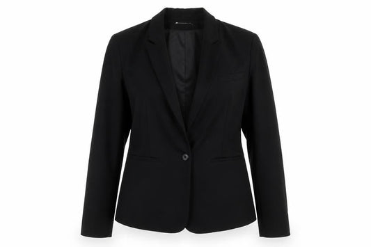 Y.A.S Womens Black Regular Fit One-Button Blazer Jacket Size L