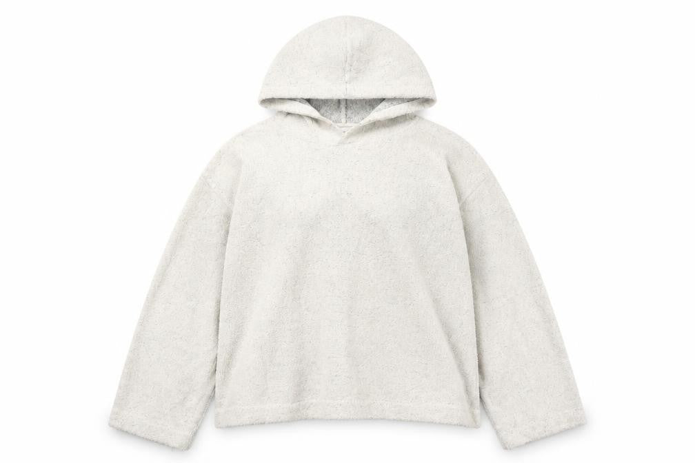 Weekday Womens Beige Hooded Pullover Sweatshirt Size M Relaxed Fit