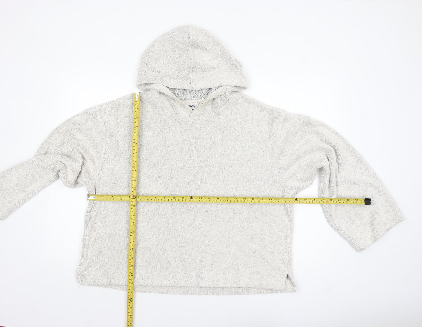 Weekday Womens Beige Hooded Pullover Sweatshirt Size M Relaxed Fit