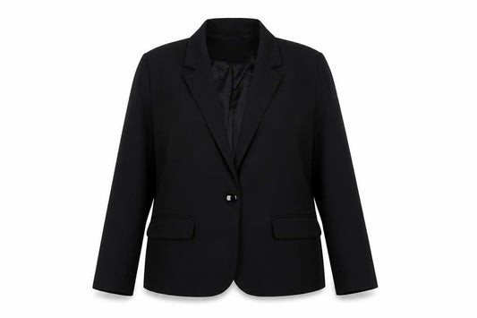 David Emanuel Women Black Size 18 Classic Single-Breasted Blazer