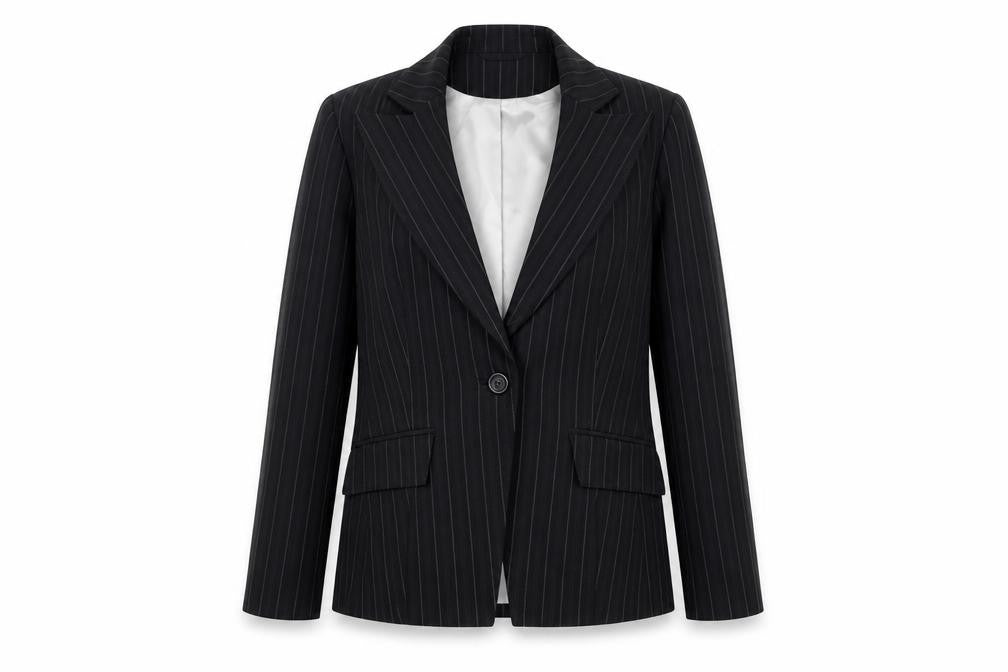 Next Petite Black Pinstripe Tailored Blazer Womens Size 14