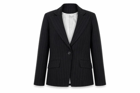Next Petite Black Pinstripe Tailored Blazer Womens Size 14