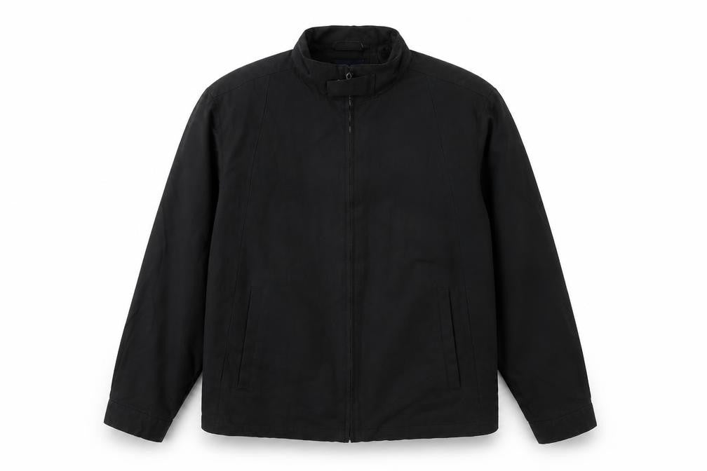 Jasper Conran Men Black Small Lightweight Cotton Blend Jacket