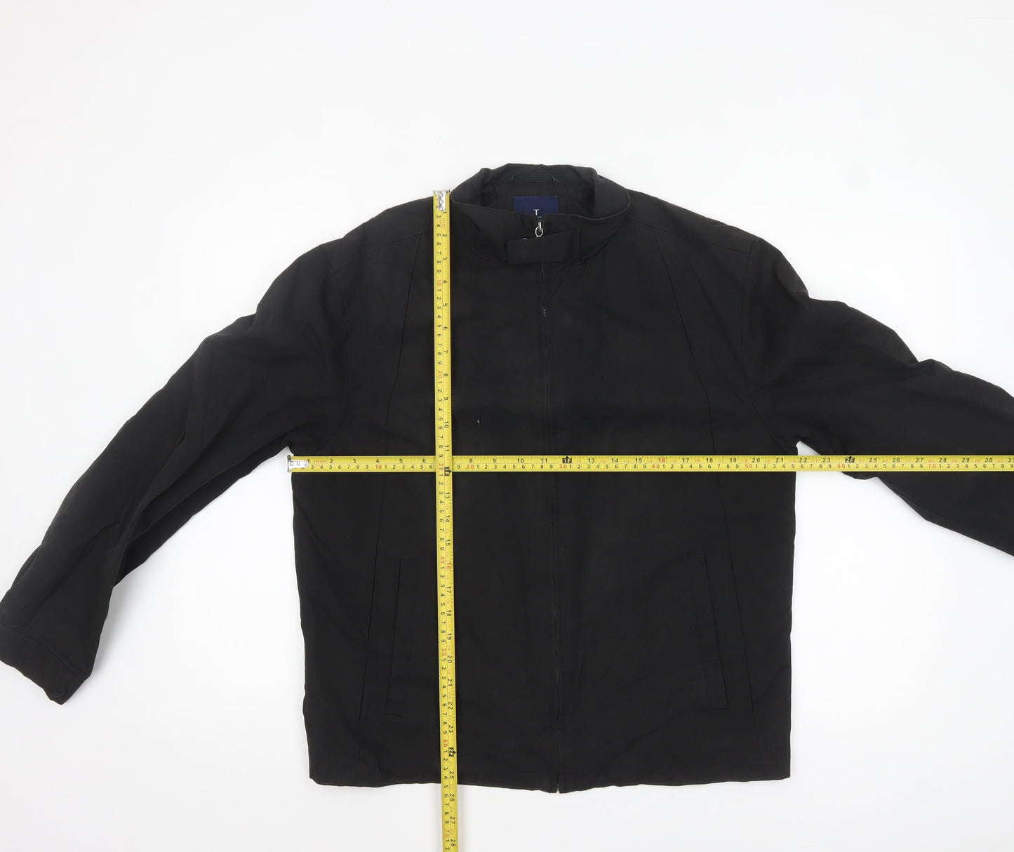 Jasper Conran Men Black Small Lightweight Cotton Blend Jacket