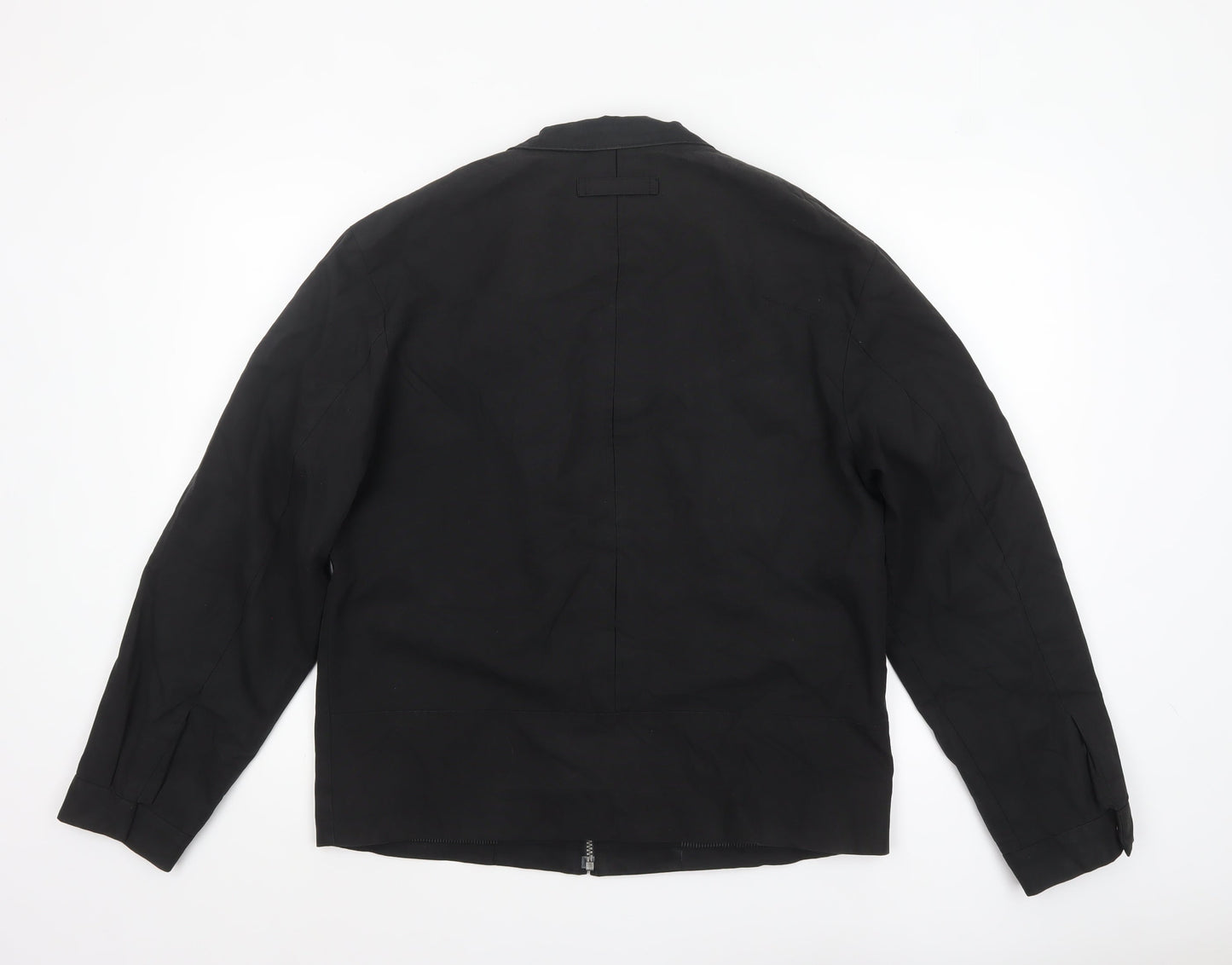 Jasper Conran Men Black Small Lightweight Cotton Blend Jacket