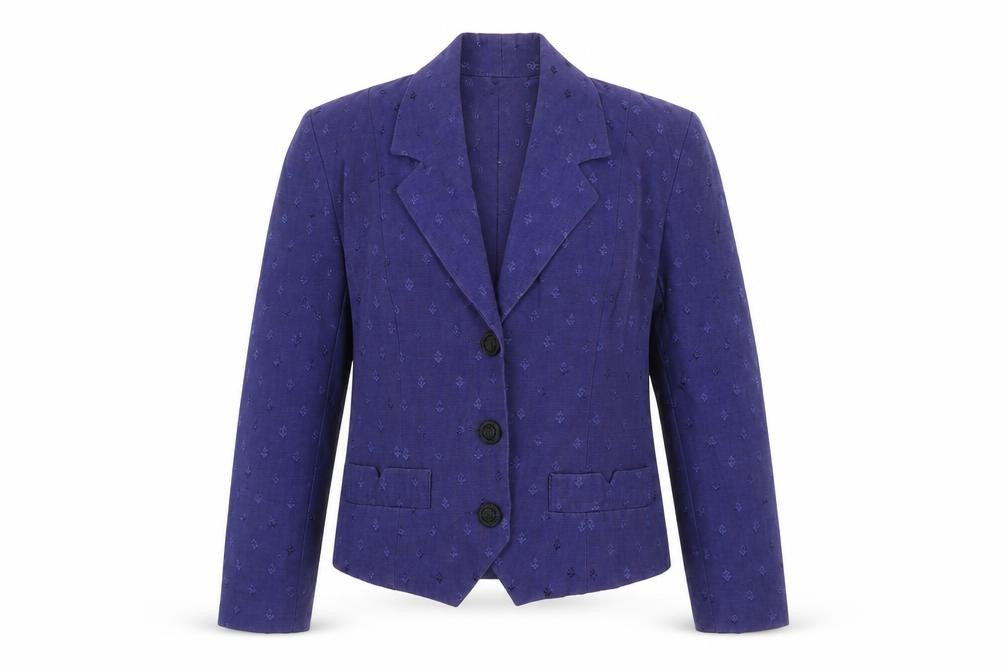 Monsoon Women Purple Size 12 Single-Breasted Twill Blazer Jacket