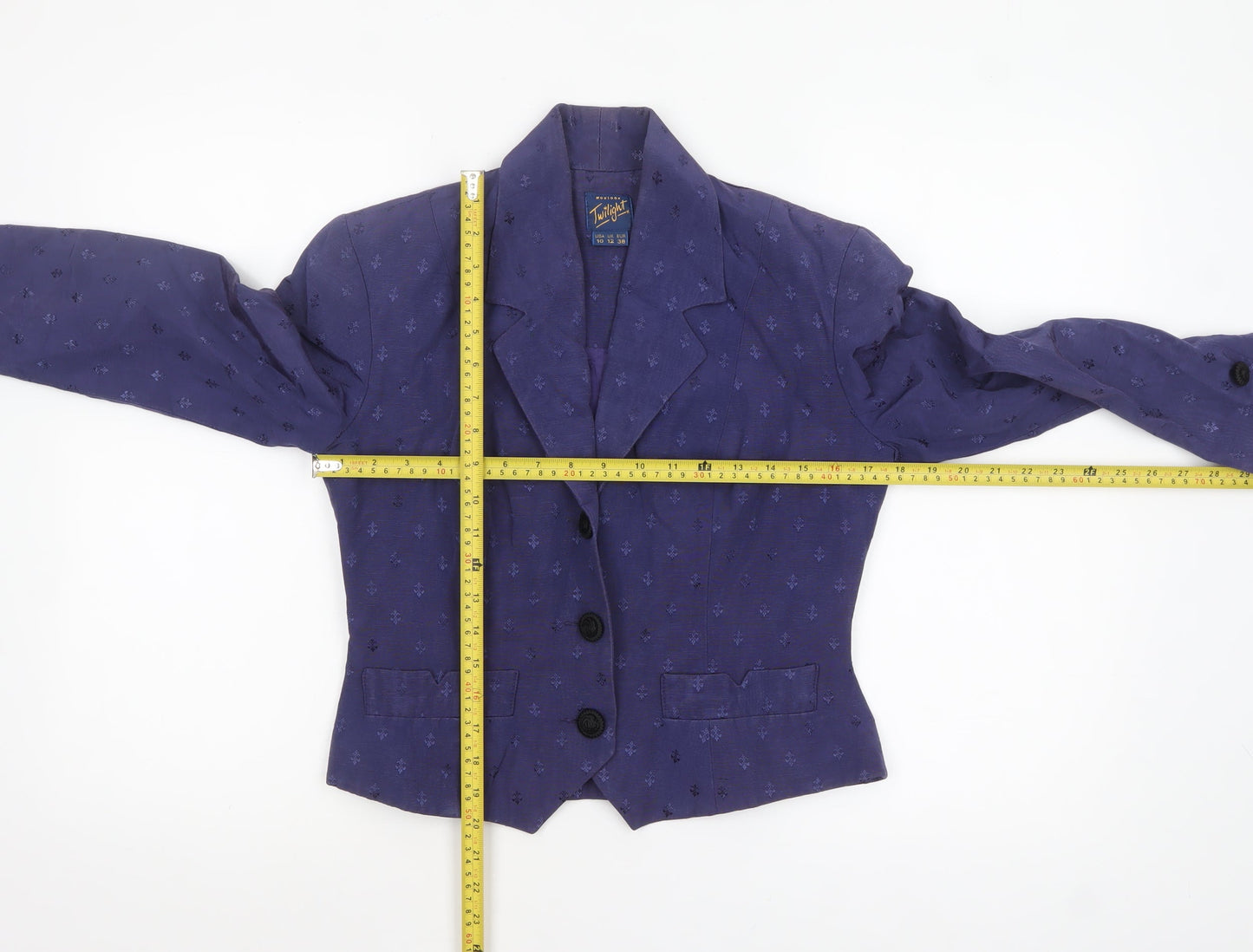 Monsoon Women Purple Size 12 Single-Breasted Twill Blazer Jacket