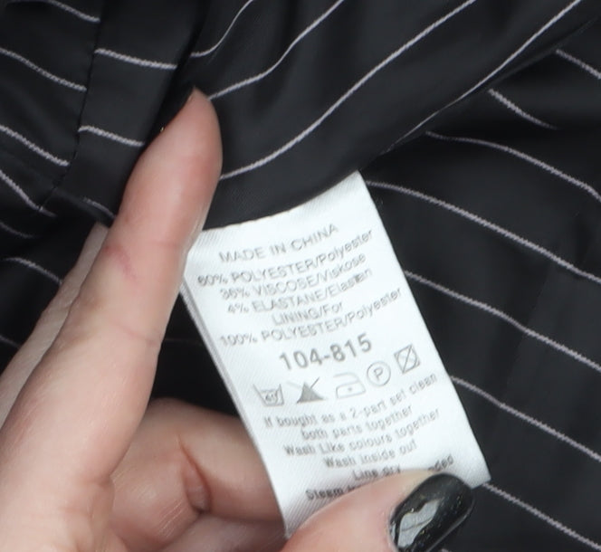 Next Women's Black Size 8 Shawl Collar Tailored Blazer