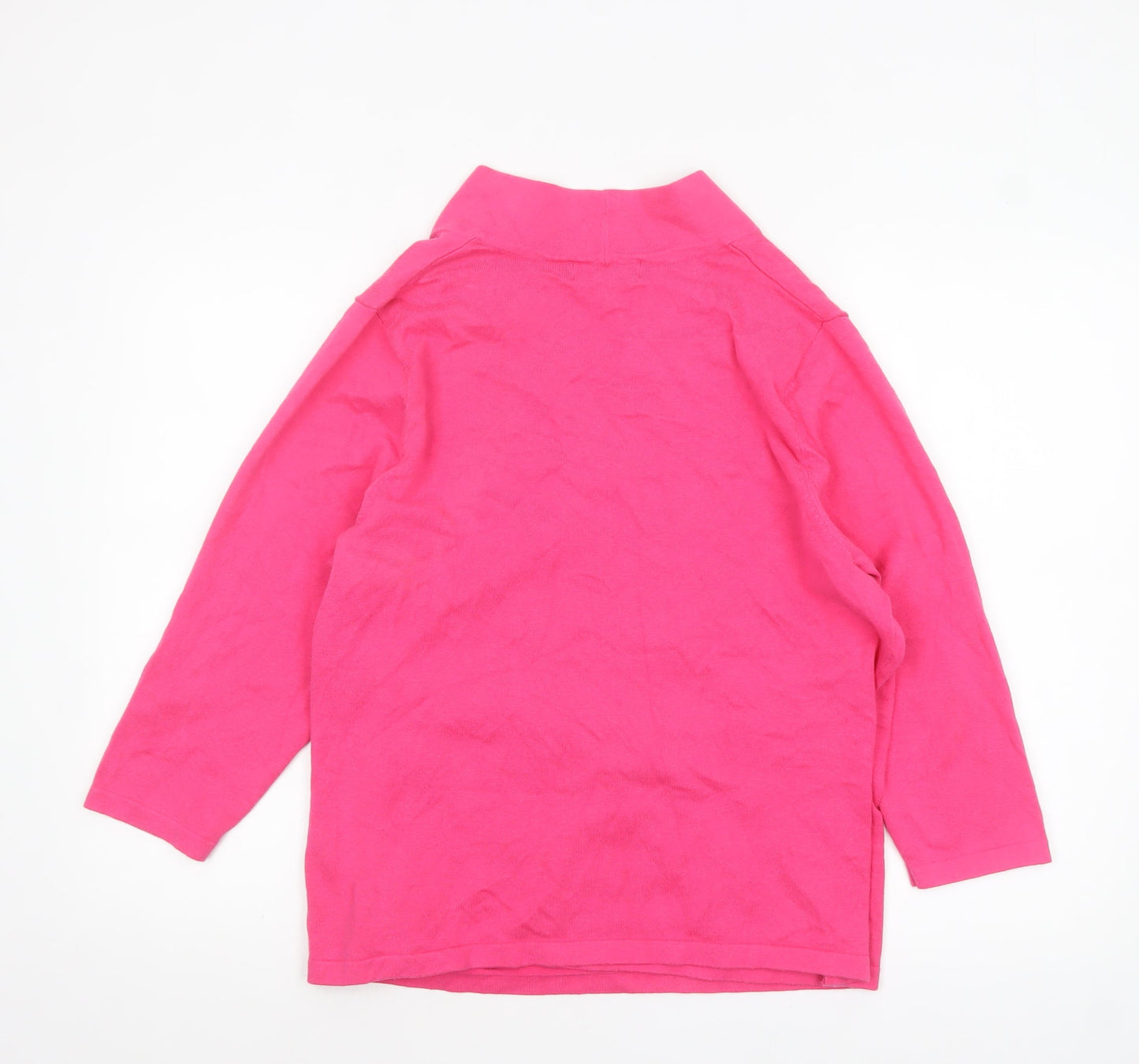 Paraphrase Women Pink Wrap Jumper Cotton Nylon 2XL V-Neck Lightweight