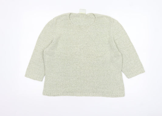 Eastex Women’s Beige Knit Pullover Jumper UK 12 3/4 Sleeve