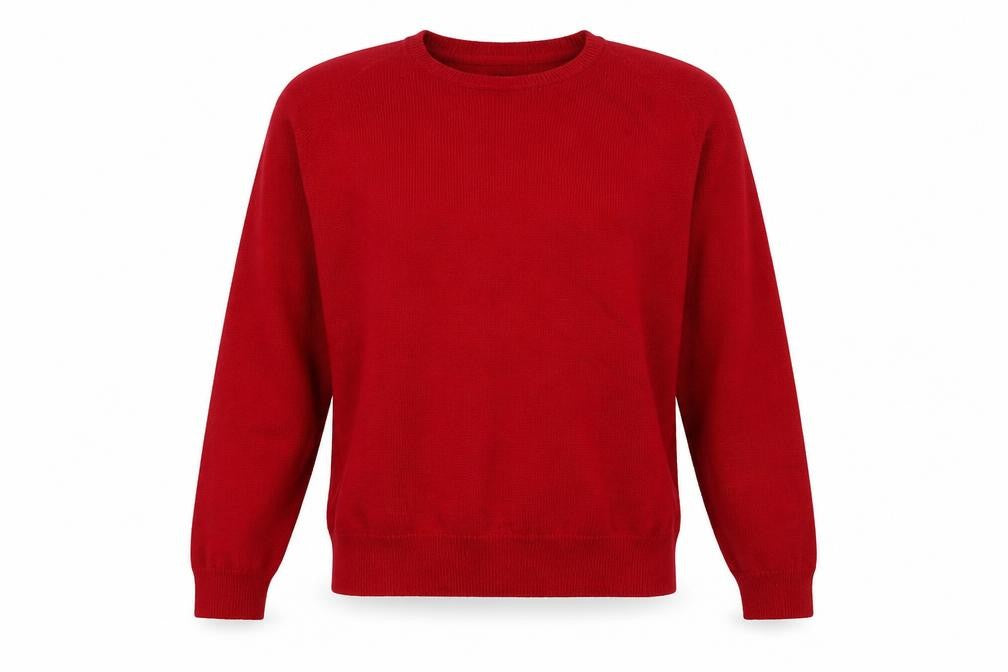 Marks & Spencer Women's Red Wool Crew Neck Jumper Size 10