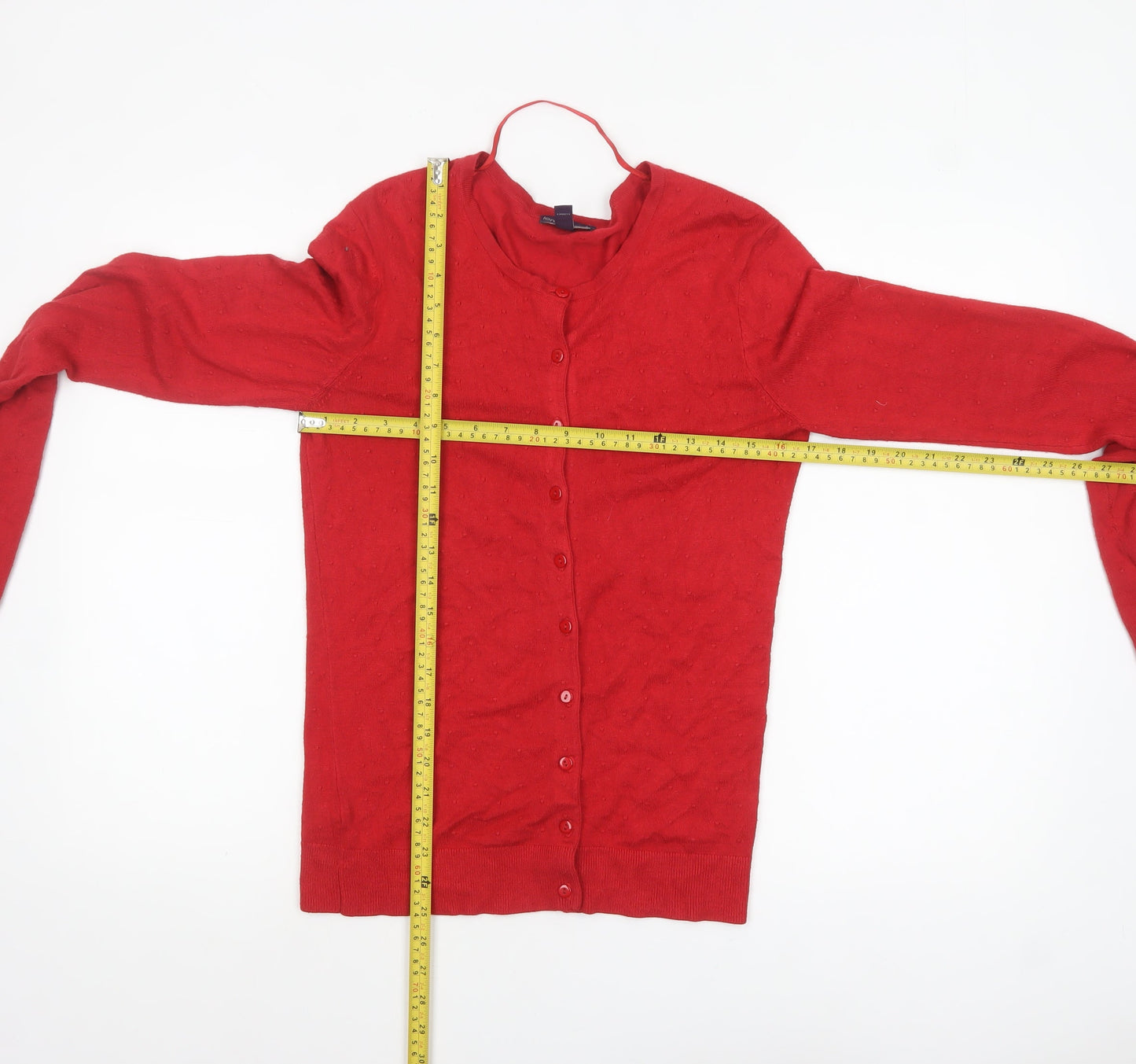 Long Tall Sally Women's Red XS Cardigan Knit Jumper