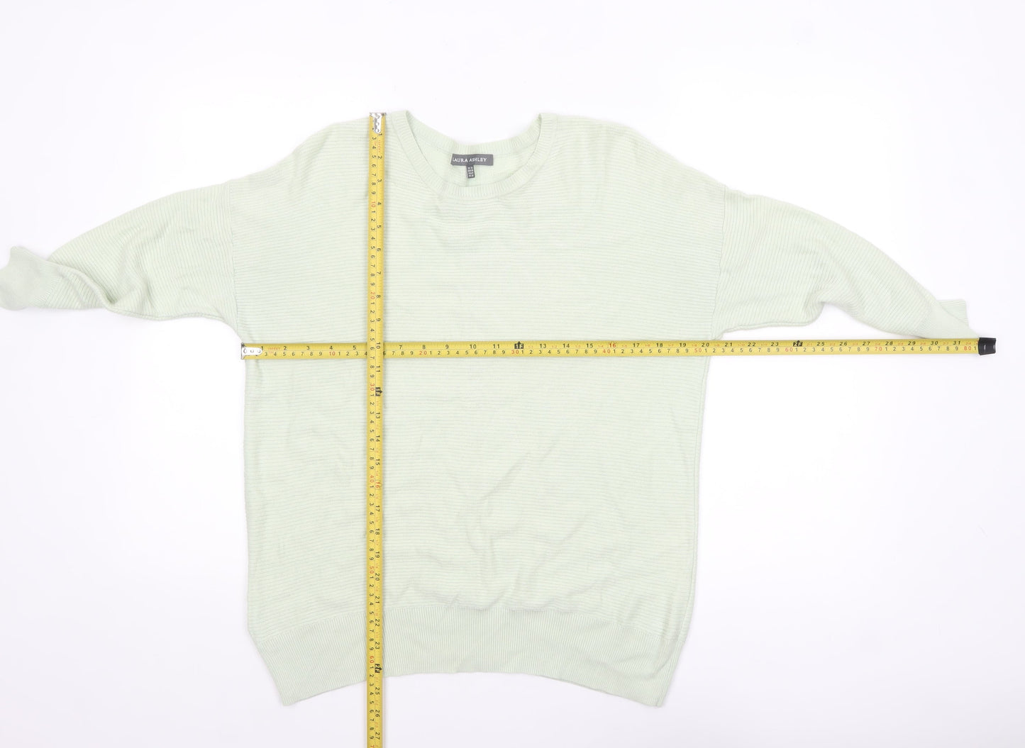 Laura Ashley Women Green Size 10 Crew Neck Lightweight Pullover Jumper