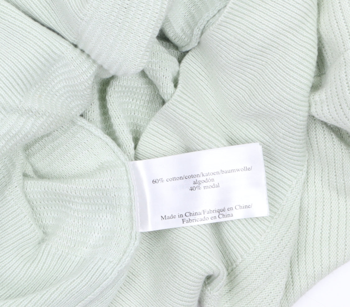 Laura Ashley Women Green Size 10 Crew Neck Lightweight Pullover Jumper