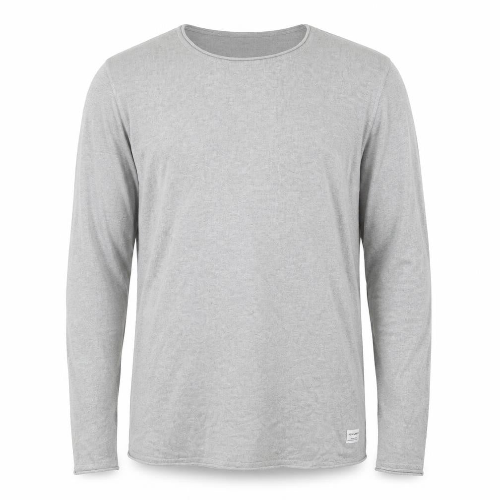 Jack & Jones Men's Grey Cotton Crew Neck Pullover Jumper Size L