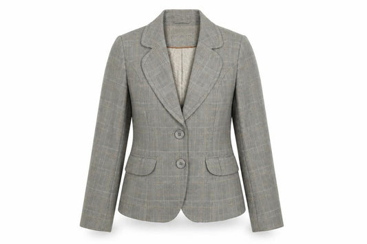 Next Petite Grey Check Two-Button Blazer Size 6 Women’s Tailored Jacket