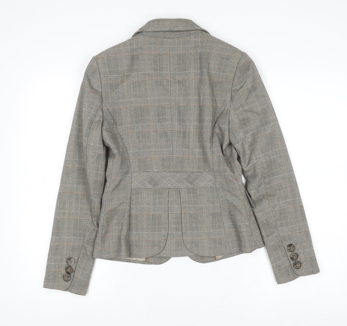Next Petite Grey Check Two-Button Blazer Size 6 Women’s Tailored Jacket
