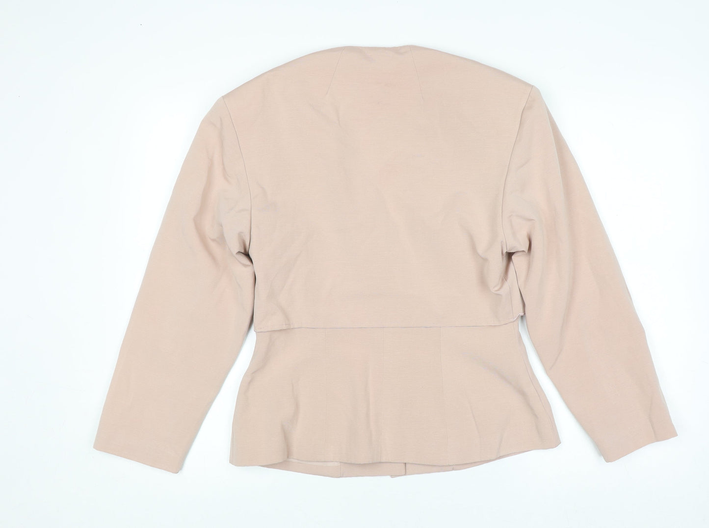 Wallis Women Beige Cotton Blend Vintage Blazer Jacket Size 10