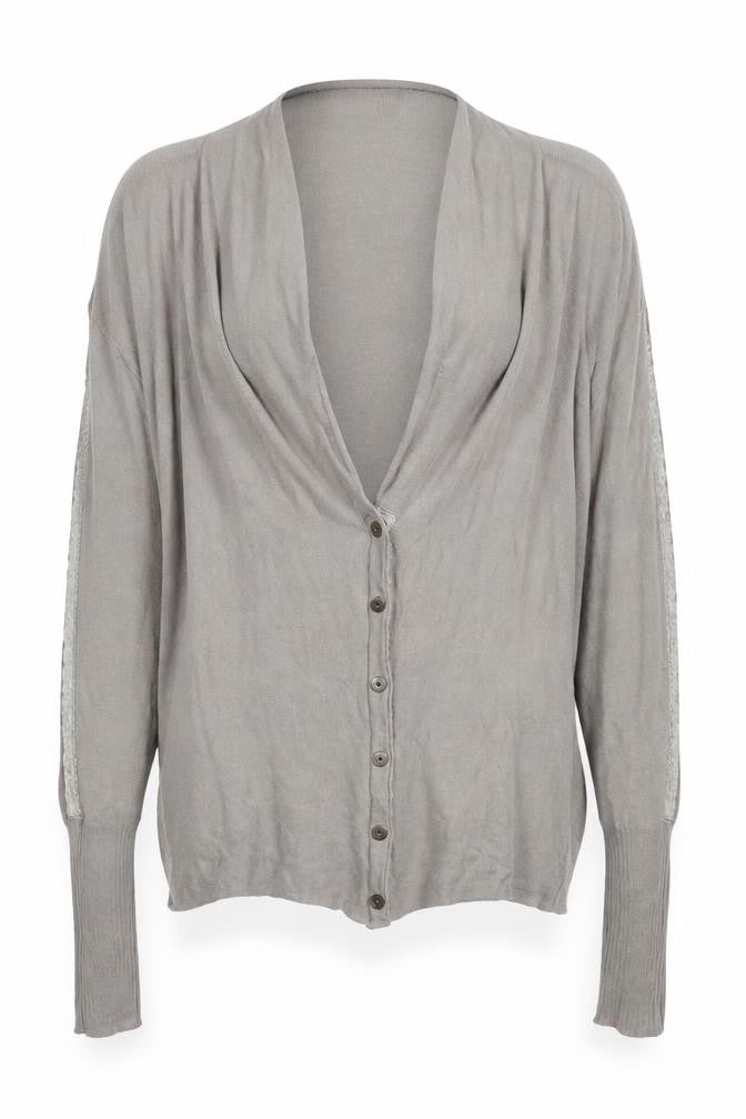 Firetrap Women Beige L Cardigan Lightweight Cotton Knit