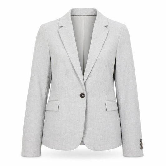 Zara Basic Women's Grey Blazer Size S Single Breasted Classic Workwear