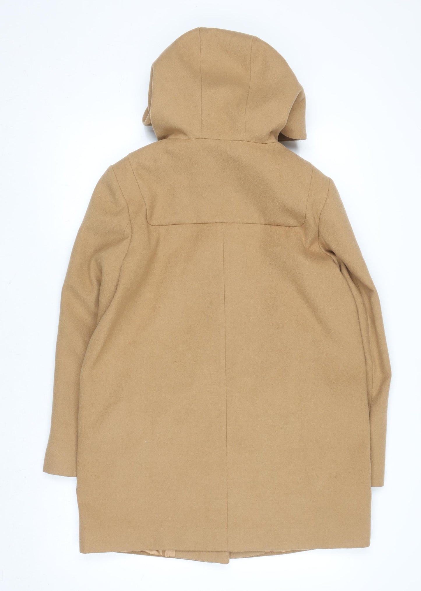 ASOS Women’s Beige Hooded Mid-Length Overcoat Size 10
