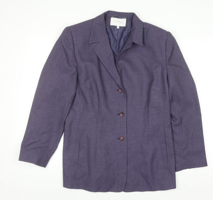 Autonomy Women Purple Classic Single-Breasted Blazer Size 16