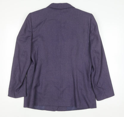 Autonomy Women Purple Classic Single-Breasted Blazer Size 16